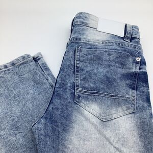 Southpole Mens Skinny Fit Acid Washed Distressed Jeans Size 29 x‎ 30